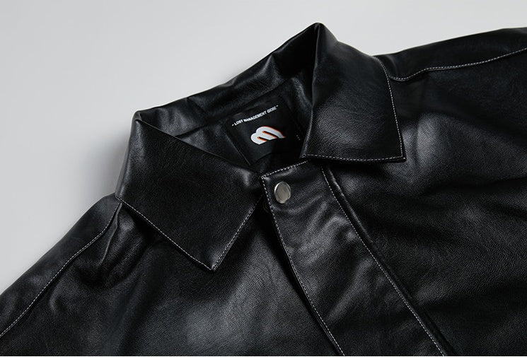 Men's Loose Leather Jacket
